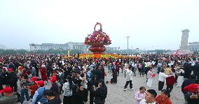 National Day Themed Flower Bed in Beijing