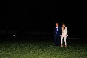 DC: U.S. President Donald Trump Returns to White House from UN General Assembly in New York