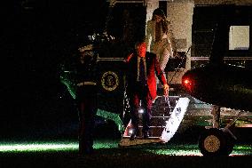 DC: U.S. President Donald Trump Returns to White House from UN General Assembly in New York