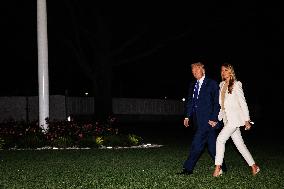 DC: U.S. President Donald Trump Returns to White House from UN General Assembly in New York