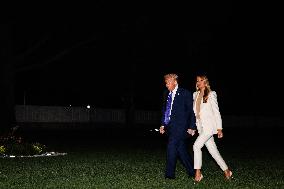 DC: U.S. President Donald Trump Returns to White House from UN General Assembly in New York