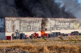 A Fire Razes The Huerta Campo Rico Factory - Spain