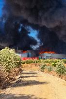 A Fire Razes The Huerta Campo Rico Factory - Spain