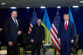 President Trump Meets with Ukrainian President Zelenskyy - NYC