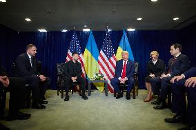 President Trump Meets with Ukrainian President Zelenskyy - NYC