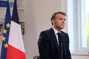 Emmanuel Macron Interviewed On BFMTV - NYC