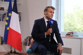 Emmanuel Macron Interviewed On BFMTV - NYC