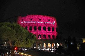 Colosseum Lights Up Pink For Breast Cancer Prevention Campaign - Rome
