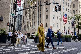 Queen Maxima And Princess Amalia Visit NYC