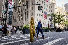 Queen Maxima And Princess Amalia Visit NYC