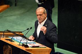 Pezeshkian Addresses the United Nations General Assembly