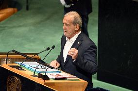 Pezeshkian Addresses the United Nations General Assembly
