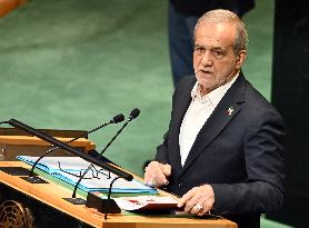 Pezeshkian Addresses the United Nations General Assembly