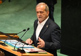 Pezeshkian Addresses the United Nations General Assembly
