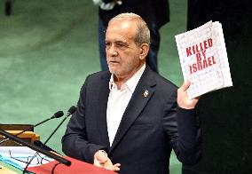 Pezeshkian Addresses the United Nations General Assembly