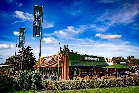 Flowers At McDonald's Where 15-Year-Old Was Killed By Police - Netherlands