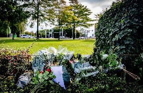 Flowers At McDonald's Where 15-Year-Old Was Killed By Police - Netherlands