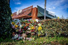 Flowers At McDonald's Where 15-Year-Old Was Killed By Police - Netherlands