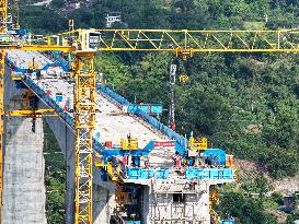 Construction Site of A Double-Track Grand Bridge - China