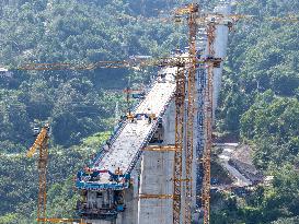 Construction Site of A Double-Track Grand Bridge - China