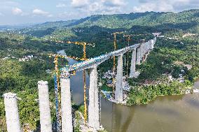 Construction Site of A Double-Track Grand Bridge - China