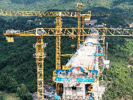 Construction Site of A Double-Track Grand Bridge - China