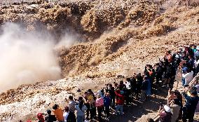 Hukou Waterfalls of Yellow River in Ji County
