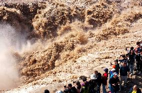 Hukou Waterfalls of Yellow River in Ji County