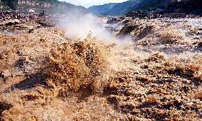 Hukou Waterfalls of Yellow River in Ji County