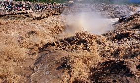 Hukou Waterfalls of Yellow River in Ji County