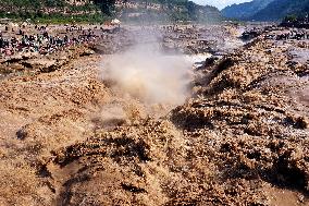 Hukou Waterfalls of Yellow River in Ji County