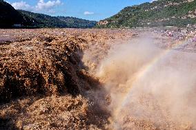 Hukou Waterfalls of Yellow River in Ji County