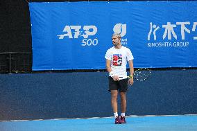 Carlos Alcaraz And Taylor Fritz Engage In Intense Training Session - Tokyo