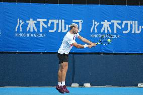 Carlos Alcaraz And Taylor Fritz Engage In Intense Training Session - Tokyo