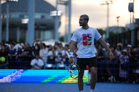 Carlos Alcaraz And Taylor Fritz Engage In Intense Training Session - Tokyo