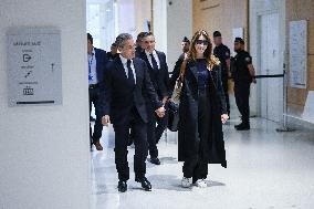 Nicolas Sarkozy Arrives At His Verdict Trial for illegal campaign financing from Lybia - Paris