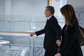 Nicolas Sarkozy Arrives At His Verdict Trial for illegal campaign financing from Lybia - Paris