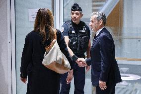 Nicolas Sarkozy Arrives At His Verdict Trial for illegal campaign financing from Lybia - Paris