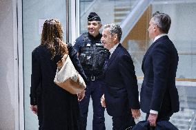 Nicolas Sarkozy Arrives At His Verdict Trial for illegal campaign financing from Lybia - Paris