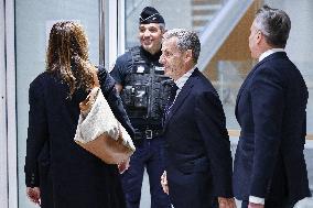 Nicolas Sarkozy Arrives At His Verdict Trial for illegal campaign financing from Lybia - Paris