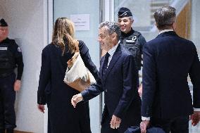 Nicolas Sarkozy Arrives At His Verdict Trial for illegal campaign financing from Lybia - Paris