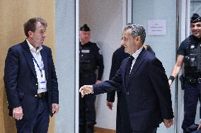Nicolas Sarkozy Arrives At His Verdict Trial for illegal campaign financing from Lybia - Paris