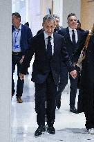 Nicolas Sarkozy Arrives At His Verdict Trial for illegal campaign financing from Lybia - Paris