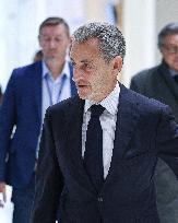 Nicolas Sarkozy Arrives At His Verdict Trial for illegal campaign financing from Lybia - Paris