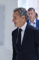 Nicolas Sarkozy Arrives At His Verdict Trial for illegal campaign financing from Lybia - Paris