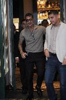 Barbara Berlusconi And Fabrizio Corona Leaving Sant'Ambroeus - Milan