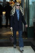 Barbara Berlusconi And Fabrizio Corona Leaving Sant'Ambroeus - Milan