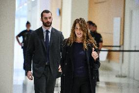 Carla Bruni And Louis Sarkozy At Verdict Trial For Illegal Campaign Financing From Lybia - Paris