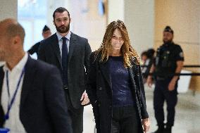 Carla Bruni And Louis Sarkozy At Verdict Trial For Illegal Campaign Financing From Lybia - Paris