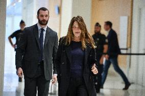 Carla Bruni And Louis Sarkozy At Verdict Trial For Illegal Campaign Financing From Lybia - Paris